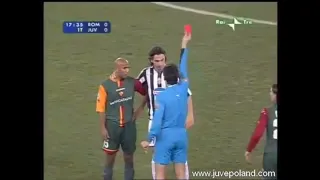 zlatan red card vs roma 2006