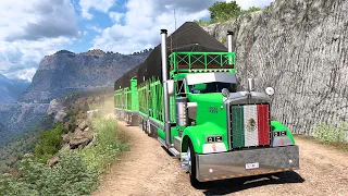 Kenworth TORTON Con Doble tráiler ( México ) Las Carreteras Mas Dificil De México Ats Mods