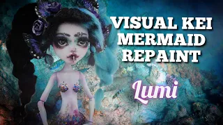 DOLL REPAINT! Visual Kei Style Mermaid #mermay2021 OOAK • KreepyKitty Creations
