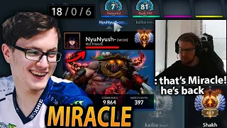 MIRACLE absolutely destroys Qojqva on STREAM M-God is BACK! dota 2