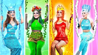 Fire Girl, Water Girl, Air Girl and Earth Girl! Four Elements in College! Part 2