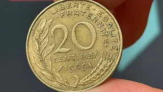 1969 France 20 Centimes Coin • Values, Information, Mintage, History, and More