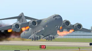 World's Heaviest C-17 Emergency Landing When Engines Catch Fire [XP11]