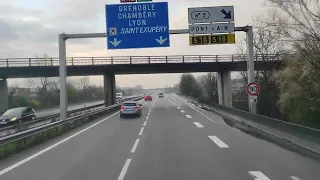 🇫🇷 France: A42 Pont d'Ain -  Leyment || Lyon Paris Highway || Driving in Europe