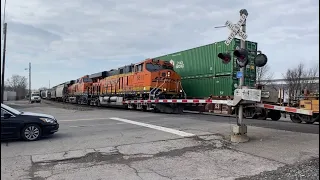 3-Way Train Meet & Race between BNSF, CSX and NS!!! Marion Ohio Trains Part 2!