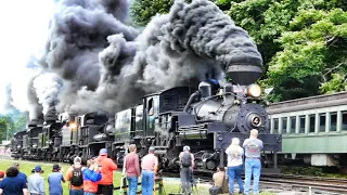 Cass Scenic Railroad Parade of Steam 2022 - Listen to those whistles!