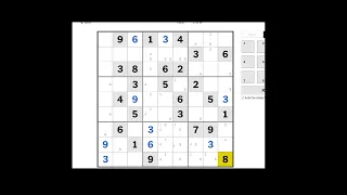 NY Times Hard Sudoku - April 28 2024 (Solution/Walkthrough)