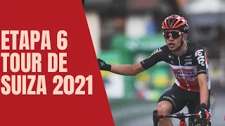 ultimo kilometro etapa 6 del tour de suiza 2021-Carapaz solido-stage 6 the tour of switzerland 2021