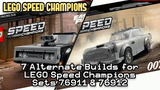7 Alternate Builds for LEGO Speed Champions Sets 76911 & 76912