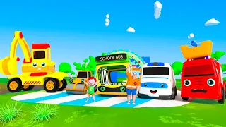 Wheels On The Bus Go Round, Baby Shark Doo + More Nursery Rhymes & Kids Songs - Funs Cars Cartoon