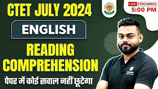 English for CTET JULY 2024 | Reading Comprehension for CTET Paper 2 & 1 | English by Sharad Sir