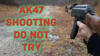 AK-47 shooting one hand Kalashnikov AK first impression AK47 review