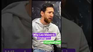 Leo Messi is Crying while interview #cryingfilter