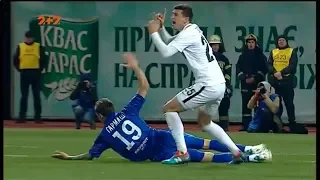 Заря – Динамо - 2:2 Удаление: Белый (69')