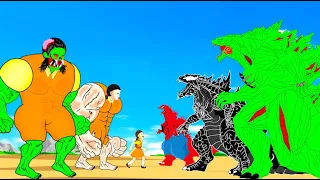 Evolution of SHIN GODZILLA Monsters Radiation Vs Squid Game Doll | Which Shin Godzilla will survive?