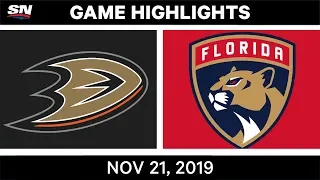NHL Highlights | Ducks vs. Panthers – Nov. 21, 2019