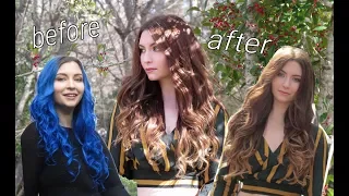 Dying my Hair Blue to Brunette | Removing Blue Dye