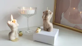 How to make DIY figured soy wax body candles.