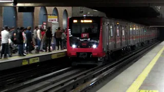 Metro De Santiago | NS-16 N2131 entrando y saliendo de Cal y Canto