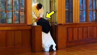 Priester ahnte nicht, dass er gefilmt wurde. Was er dann mit der Nonne tat, wird dich schockieren!