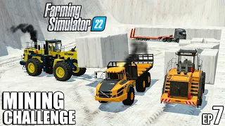 Cutting MARBEL into BLOCKS + Heavy TRANSPORT | Mining Challenge | Farming Simulator 22 | #7