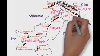 Mountain Ranges and Highest Peaks of Pakistan/Mountains of Pakistan/Pakistan Major Mountains on Map