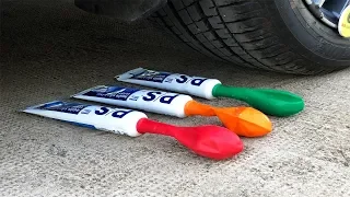 Crushing Crunchy & Soft Things by Car! EXPERIMENT: CAR vs TOOTHPASTE and Many other Things