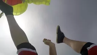 Friday Freakout: Skydiver's Foot Stuck Above Head After Premature Parachute Opening