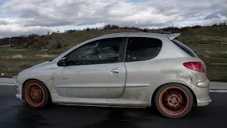 Peugeot 206 1.6 HDI GTI Remapped @150 HP vs Citroen Saxo VTS 1.6 16v 120 HP