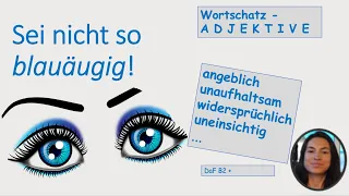 Sei nicht so blauäugig! Wortschatz Adjektive (B2 / C1 / C2)