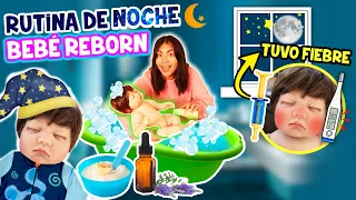 RUTINA DE NOCHE CON MI BEBÉ REBORN🌙 👶🏻 ¡LES TENGO UNA NOTICIA!🤰🏻| Conny Merlin