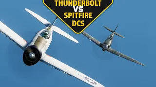 The Only Way I Could Beat The Spitfire (P-47 Thunderbolt VS Spitfire LF MK IX) DCS World Dogfights