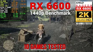 AMD RX 6600 1440p Gaming Test 10 Games Tested