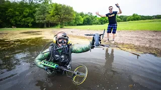 Found YouTuber's LOST Drone In BLACK Pond!!! (New Drone)| Jiggin' With Jordan