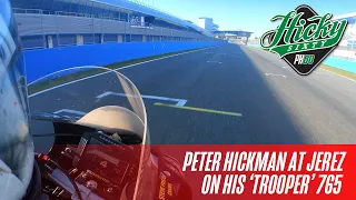 Peter Hickman helmet camera | Trooper 765 | Jerez 2023