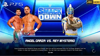 WWE 2K22 (PS5) - REY MYSTERIO vs ANGEL | SMACKDOWN, DEC. 23, 2022 [4K 60FPS HDR]