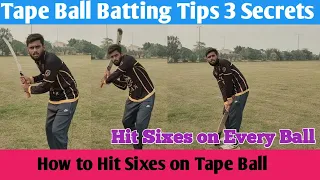 How To Hit Sixes In Tape Ball Cricket Tape Ball Batting Tips Hit Sixes