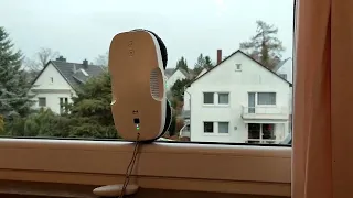 Xiaomi Hutt DDC55 Fensterputzroboter im Test am Fenster Arbeitsweise