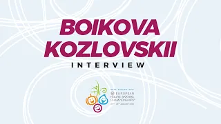 Interview: Boikova / Kozlovskii (RUS) | ISU European Figure Skating Championships | #EuroFigure