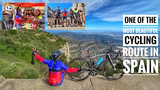 ONE OF MOST BEAUTIFUL CYCLING ROUTE IN SPAIN | MONTSERRAT CATALONIA SPAIN | KA MAMAW VLOG