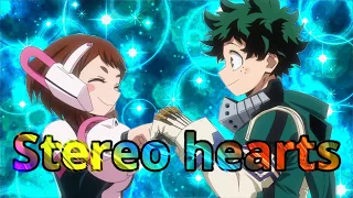 My hero academia - midoriya x uraraka (AMV) stereo hearts (gym class hero’s)