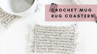 Crochet Mug Rug Coasters - Boho Home Decor