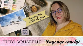 Tutoriel Aquarelle débutant - Peindre un paysage enneigé avec Virginie Lucas Vinnylu Création