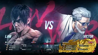 Tekken 8 ranked set with my Law vs this strong Victor. [promoted to Flame ruler!]
