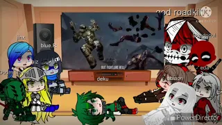 "The Last Hope" (gacha life fandom) react to "Doom slayer"