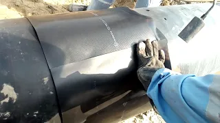 Heat Shrinkable Sleeve HTLP 80 installation on 3LPE coated pipe