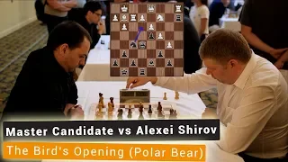 Master Candidate vs Alexei Shirov | Bird's Opening | Emanuel Lasker Memorial Blitz Chess 2018