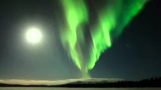 One night in Finnish Lapland with northern lights.