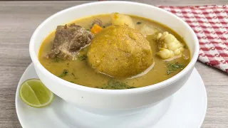 CALDO de BOLA | Receta ecuatoriana súper fácil y deliciosa