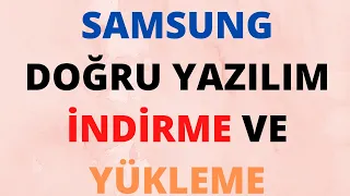 Samsung Yazılım İndirme ve Yükleme